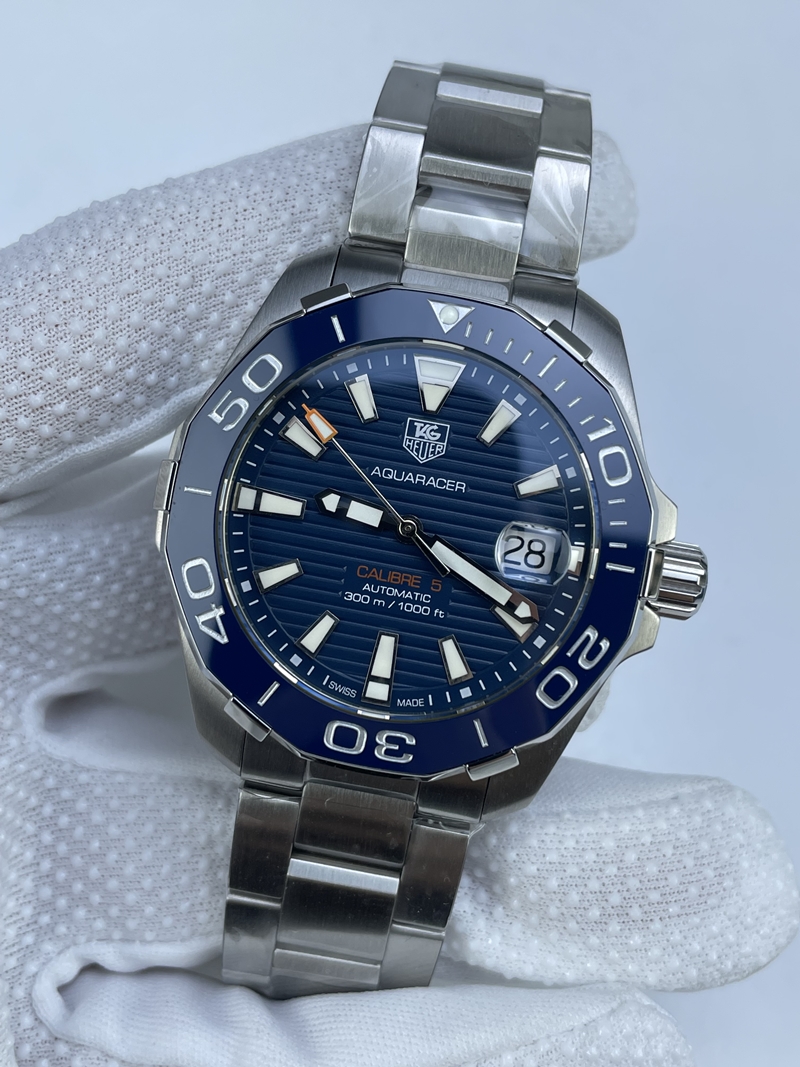 (준비완료/특급배송)NO.2996/신공장 태그호이어 칼리버5 아쿠아레이서 300M 블루 41MM