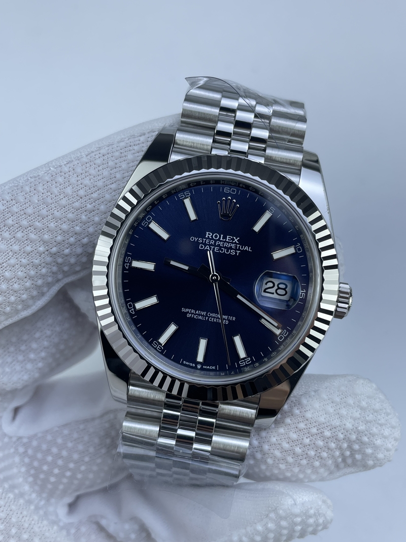 (준비완료/특급배송)NO.3178/롤렉스 데이저스트 41 블루 바 인덱스 126334 QP공장